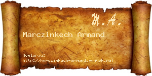Marczinkech Armand névjegykártya